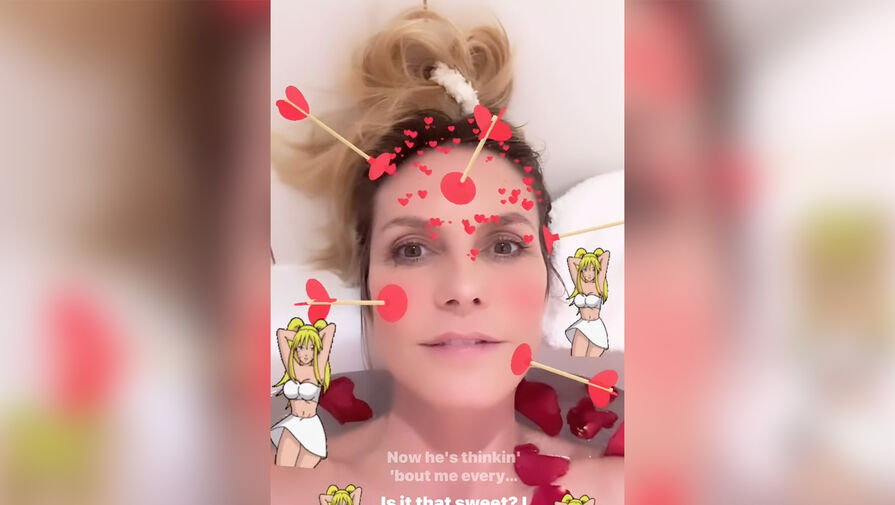 Супермодель Хайди Клум выложила видео из ванны